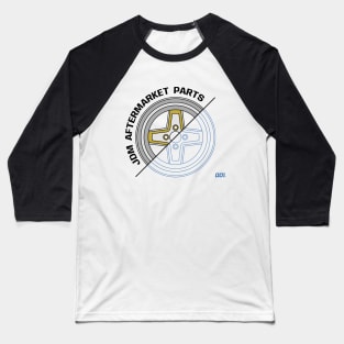 Gold JDM Wheels V2 Baseball T-Shirt